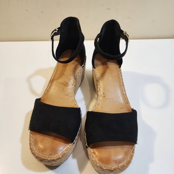 Kelly and Katie Faydrela black Wedges Espadrille Sandals Size 9M - Picture 4 of 11